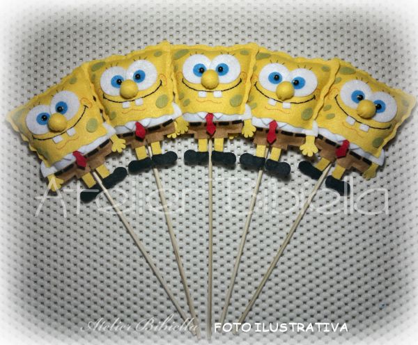 BOB SPONJA LEMBRANCINHA 12CM SÓ COLADO - UNIDADE
