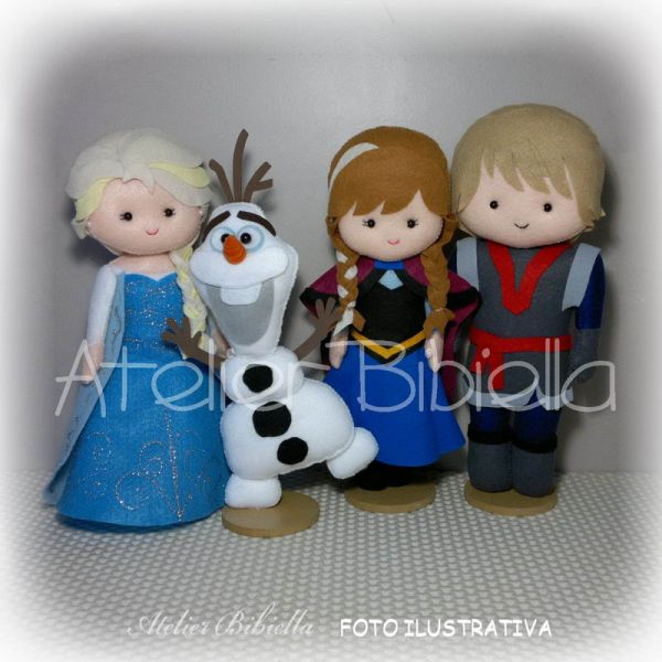 FROZEN NEW KIT C/ 6 PERSONAGENS BASE ELSA 25CM
