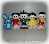 TURMA DA MONICA KIT 5 PEÇAS BASE 25CM