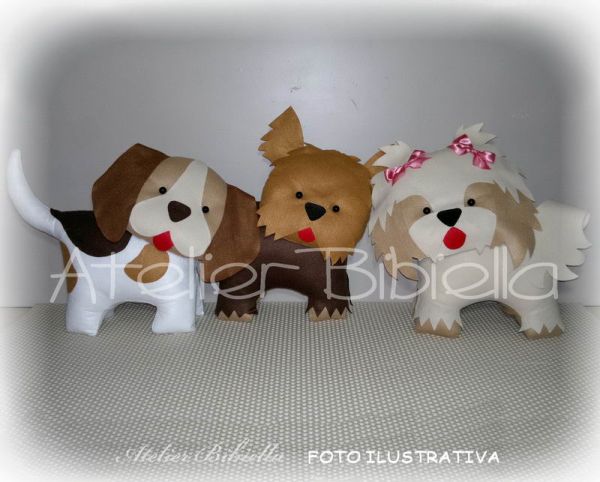 CÃES DE RAÇA 20 CM PARA DE PÉ UNIDADE