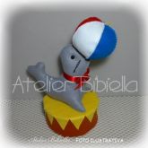 CIRCO FOCA 20 CM C/ BOLA E TAMBORETE