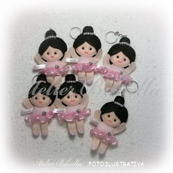 BAILARINA MINI COM NOME PERSONALIZADO LEMBRANCINHA UNIDADE