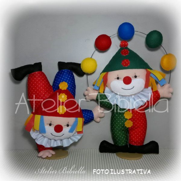 PALHAÇO MALABARISTA OU EQUILIBRISTA 30CM UNIDADE