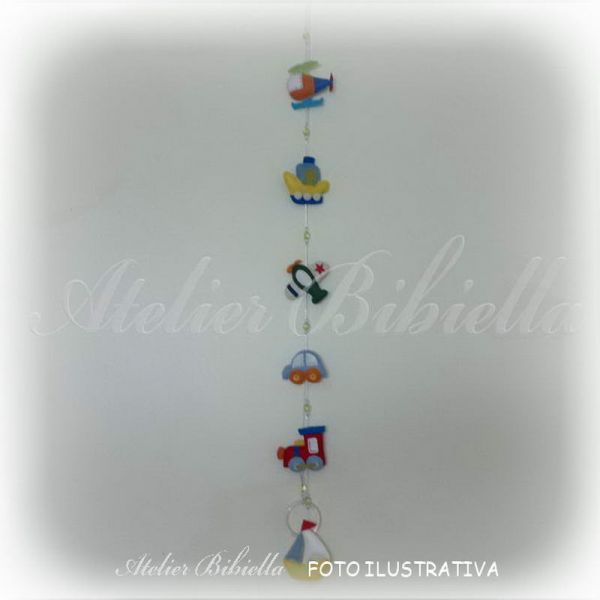 PINGENTE DE CORTINA C/ 6 TRANSPORTES