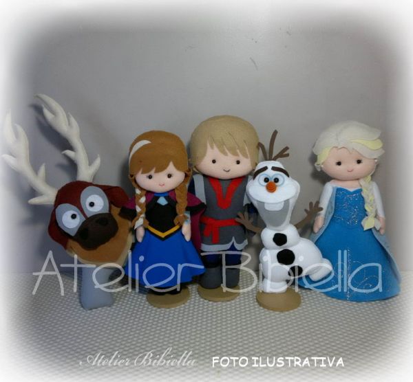 FROZEN NEW KIT C/ 6 PERSONAGENS BASE ELSA 25CM