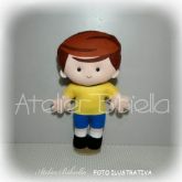 MARIANA OU MENINO 40 CM DA TURMA DA GALINHA PINTADINHA C/ SUPORTE