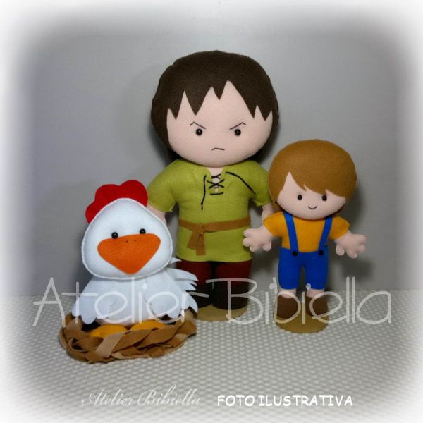 JOÃO E O PÉ DE FEIJÃO - KIT C/ 3 PERSONAGENS