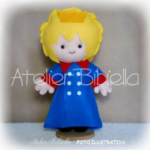 BONECO PRINCIPE OU AVIADOR  20 CM UNIDADE C/ SUPORTE