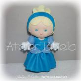 CINDERELA PERSONAGEM 20 CM UNIDADE C/ SUPORTE