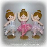 BAILARINA ENFEITE 20 CM UNIDADE COM SUPORTE