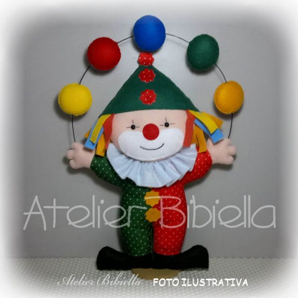 PALHAÇO MALABARISTA OU EQUILIBRISTA 30CM UNIDADE